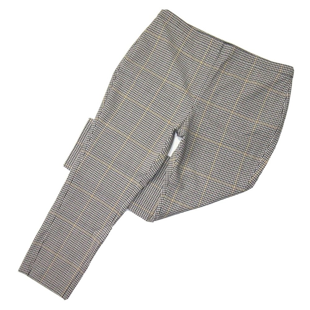 NWT Theory CL Straight in Ivory Dale Portland Plaid Stretch Wool Crop Pants 16